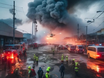 临平汽车商贸城爆炸引发救援行动