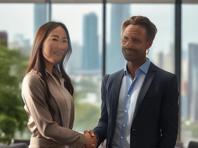 商务伙伴携手共赢