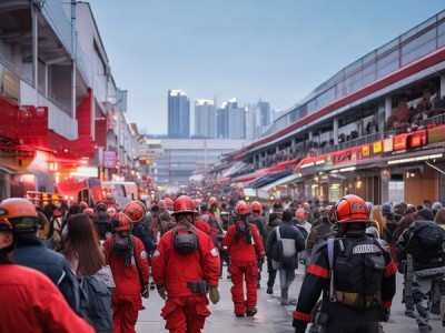 物流商贸城，消防部门及时疏散，保障市民安全