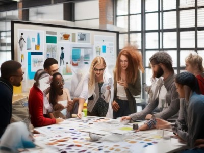 设计类服务属于商贸服务的一部分，主要在产品设计、广告设计等方面提供创意和解决方案，与商业活动中的市场支持结合使用。