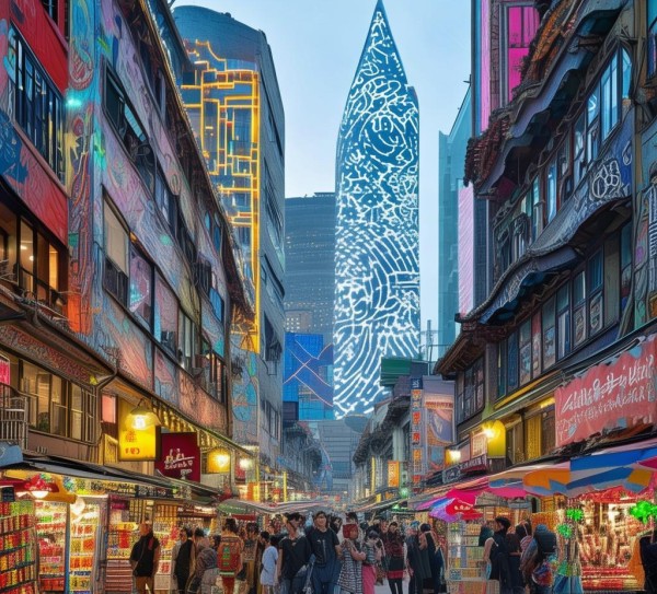 东辽商贸城，商业与艺术的融合区域