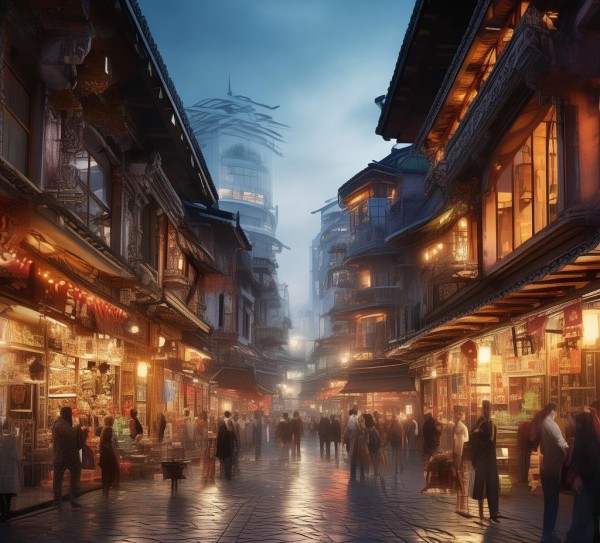 商贸服务区，商业城市中的温暖之光