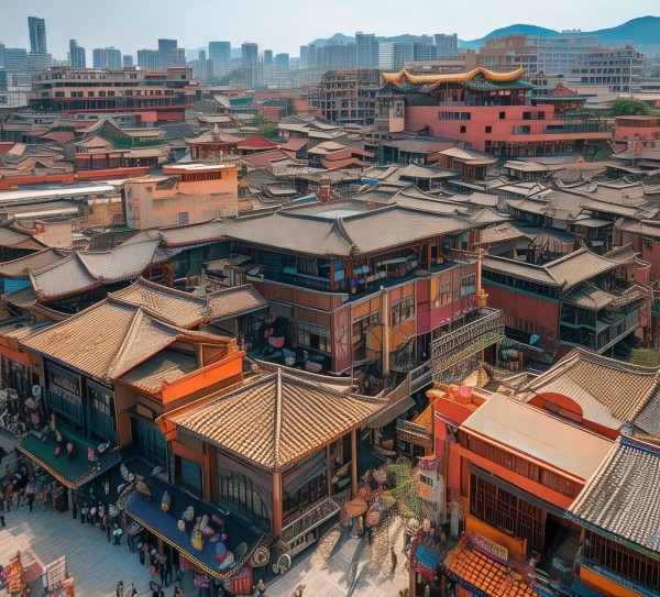 乐山国际商贸城，历史与现代的交融，成为城市中心