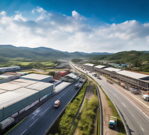 国道两侧物流商贸服务助力区域经济发展