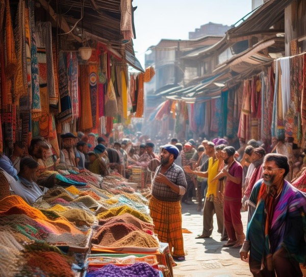 商贸集市,一场充满活力的商业活动 商贸集市,一场充满活力的商业活动