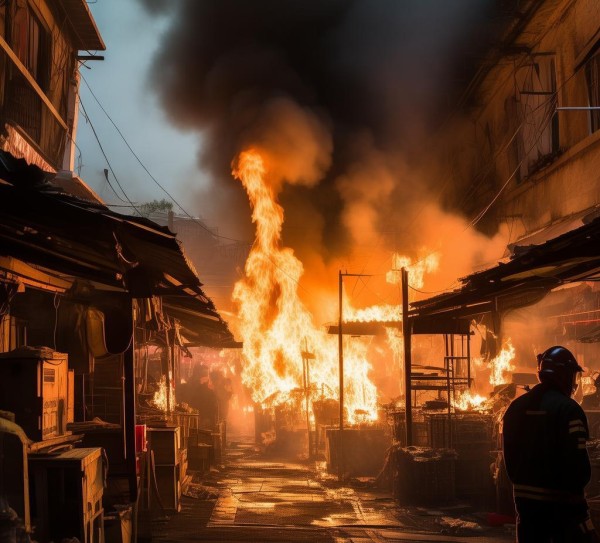 商贸市场火灾,警示案例 商贸市场火灾,警示案例