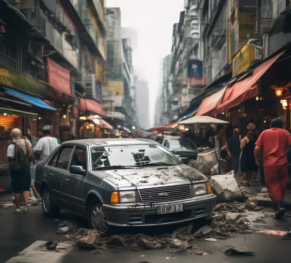 商贸城车祸，一车祸一世界
