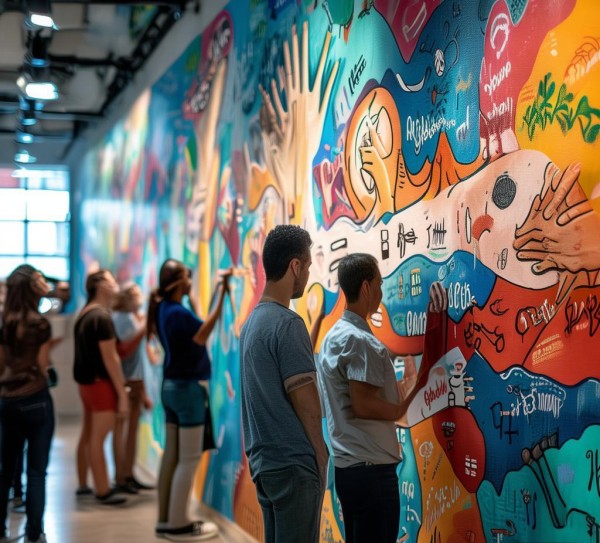 构建文化墙，让商业服务成为员工的共同财富。