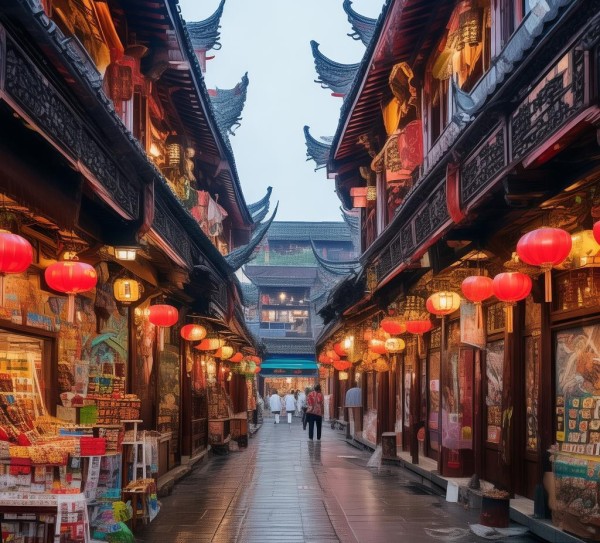 象山爵溪商贸街，商业气息中的艺术之美