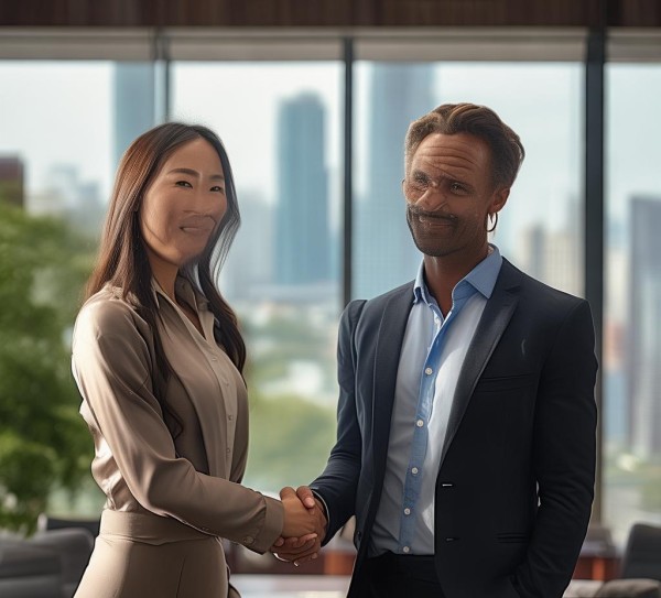 商务伙伴携手共赢