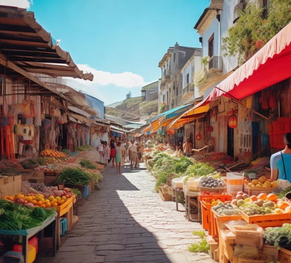 Weekly Market in商贸City