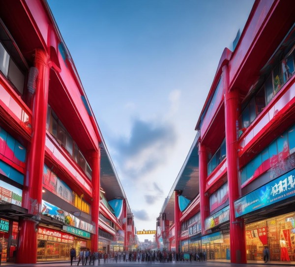 红旗商贸城,蓝色与红的商业崛起 红旗商贸城,蓝色与红的商业崛起