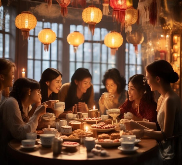 商贸商会中秋茶话会温馨圆满