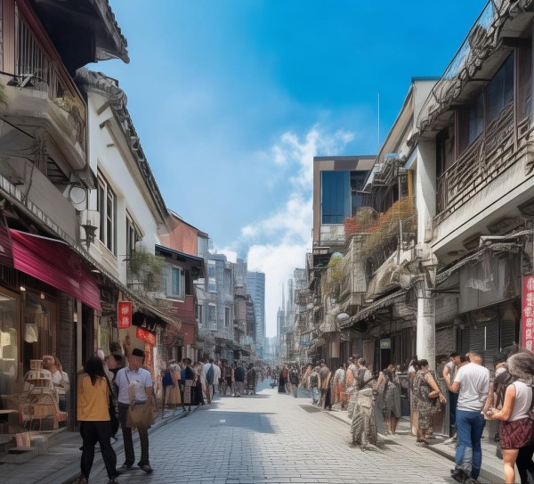 沭阳蓝天商贸街，城市更新的见证——城市更新中的城市故事