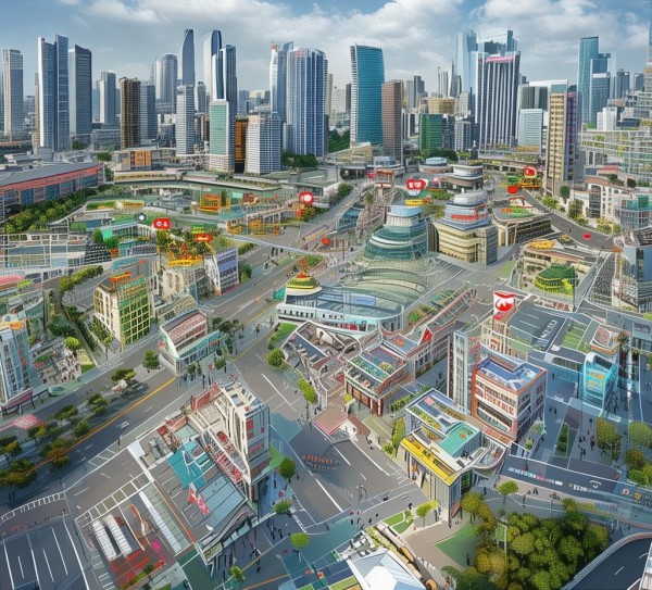 陇县商贸服务板块分布分析