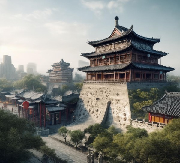 峡山现代商贸城项目，古寨古香，现代价值