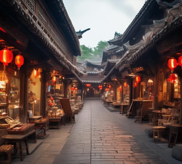 古色古香商业街，历史与活力并存