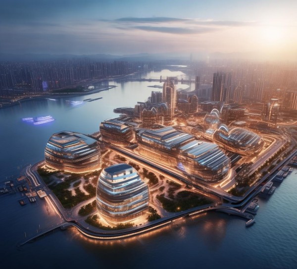 长江作为经济中心，智慧商贸港编织经济与智慧，推动创新实践。